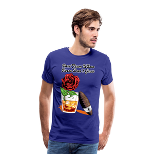 Whiskey Rose T-Shirt - royal blue