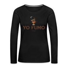 Load image into Gallery viewer, Yo Fumo Women&#39;s Premium Long Sleeve T-Shirt - black