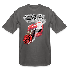 Smoking Rose Tall Men's T-Shirt - charcoal
