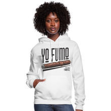 Load image into Gallery viewer, Ladies Yo Fumo Hoodie - white