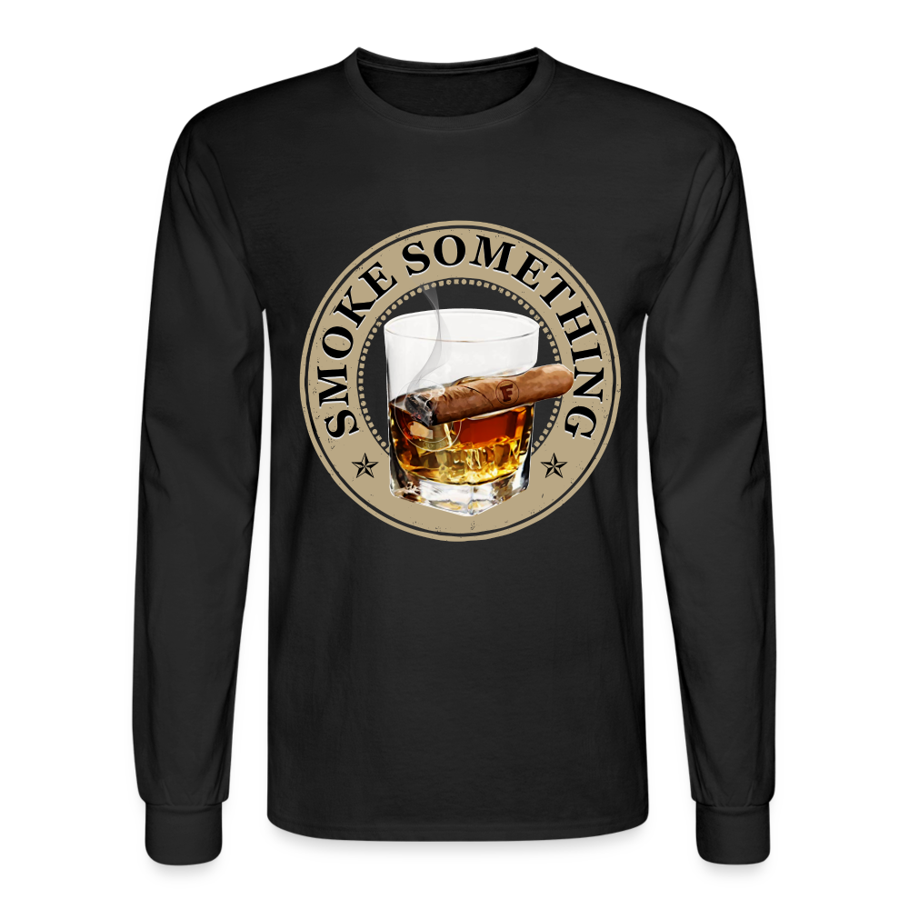 Smoke Something Men's Long Sleeve T-Shirt - black