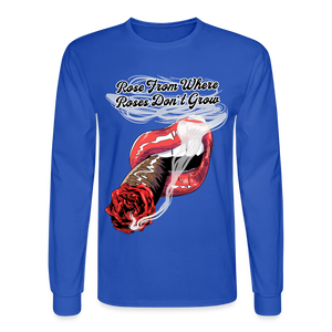 Smoking Rose Long Sleeve T-Shirt - royal blue