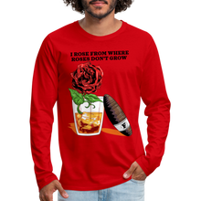 Load image into Gallery viewer, Whiskey Rose Long Sleeve T-Shirt - red