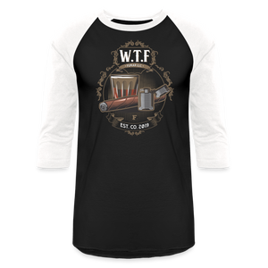 W.T.F. Baseball T-Shirt - black/white