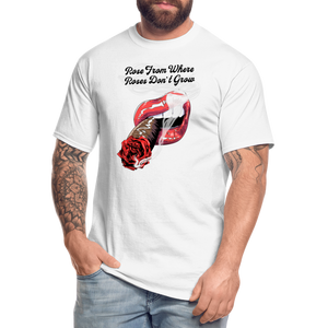 Smoking Rose Tall T-Shirt - white