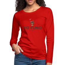 Load image into Gallery viewer, Yo Fumo Women&#39;s Premium Long Sleeve T-Shirt - red