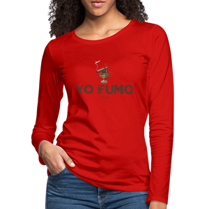 Yo Fumo Women's Premium Long Sleeve T-Shirt - red