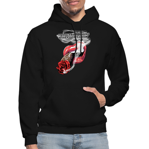 Smoking Rose Hoodie - black