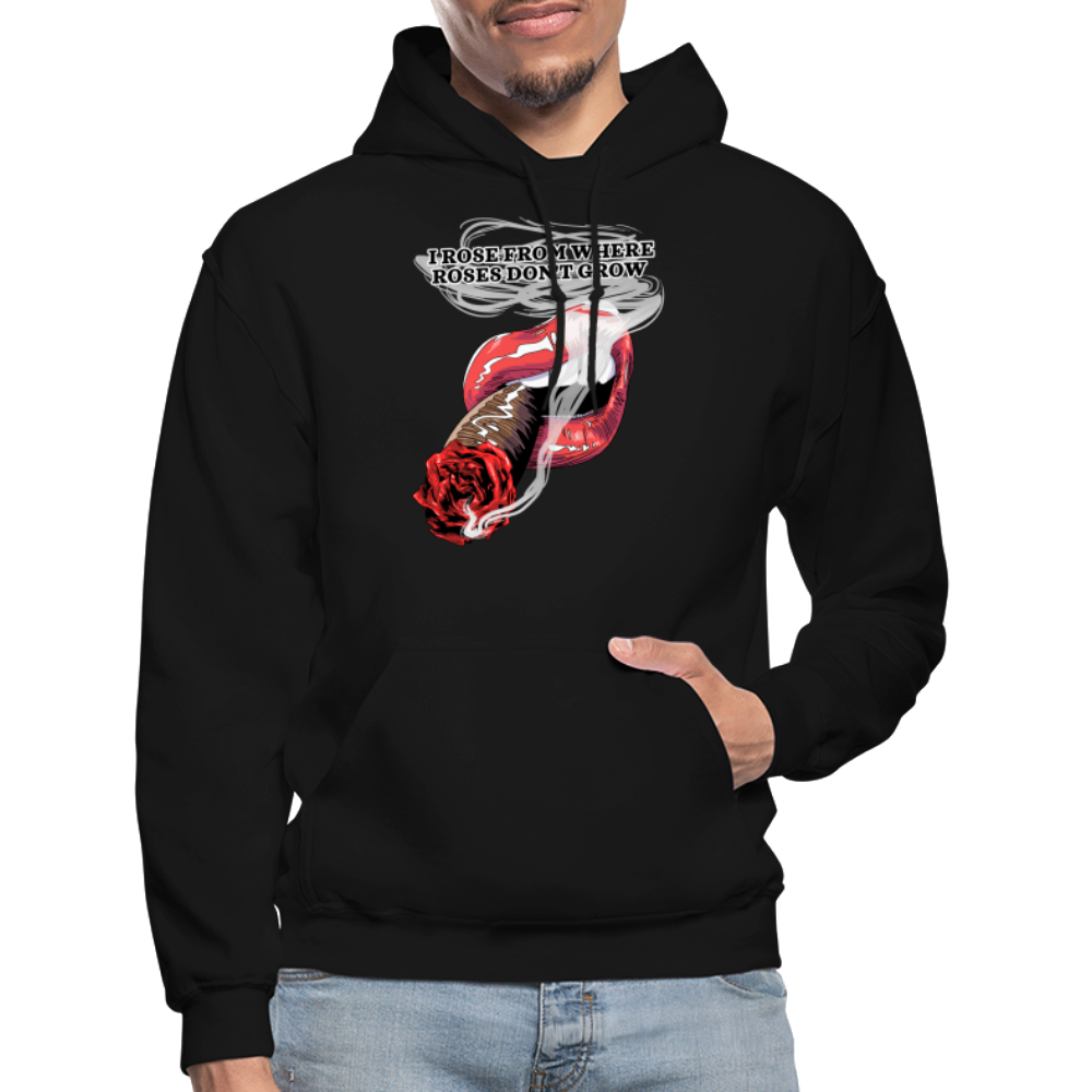 Smoking Rose Hoodie - black