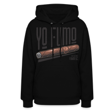 Load image into Gallery viewer, Ladies Yo Fumo Hoodie - black