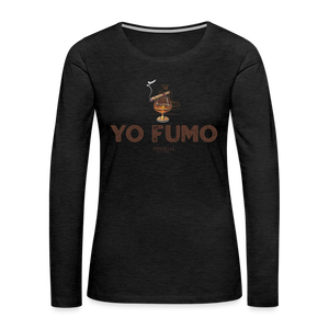 Yo Fumo Women's Premium Long Sleeve T-Shirt - charcoal grey
