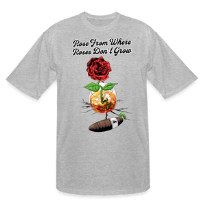 Concrete Rose and Cigar Tall T-Shirt - heather gray