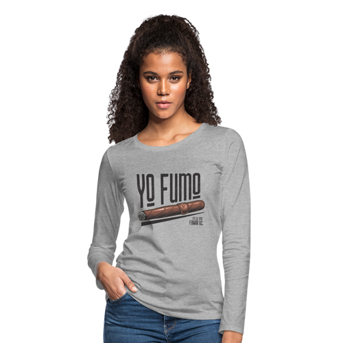 Yo Fumo Women's Premium Long Sleeve T-Shirt - heather gray