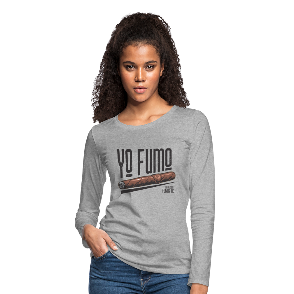 Yo Fumo Women's Premium Long Sleeve T-Shirt - heather gray