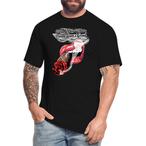 Smoking Rose Tall T-Shirt - black