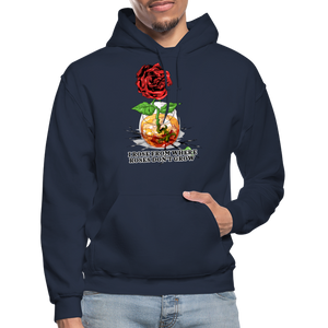 Concrete Rose Hoodie - navy