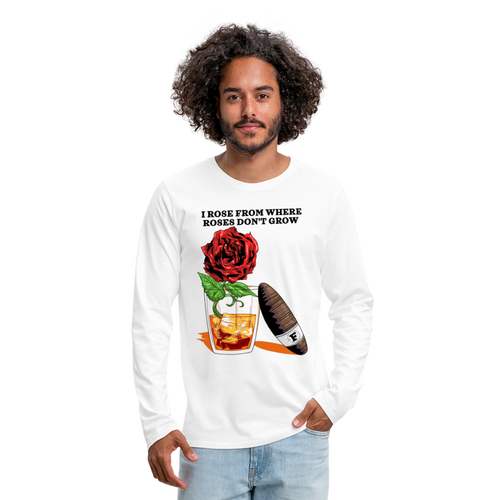 Whiskey Rose Long Sleeve T-Shirt - white