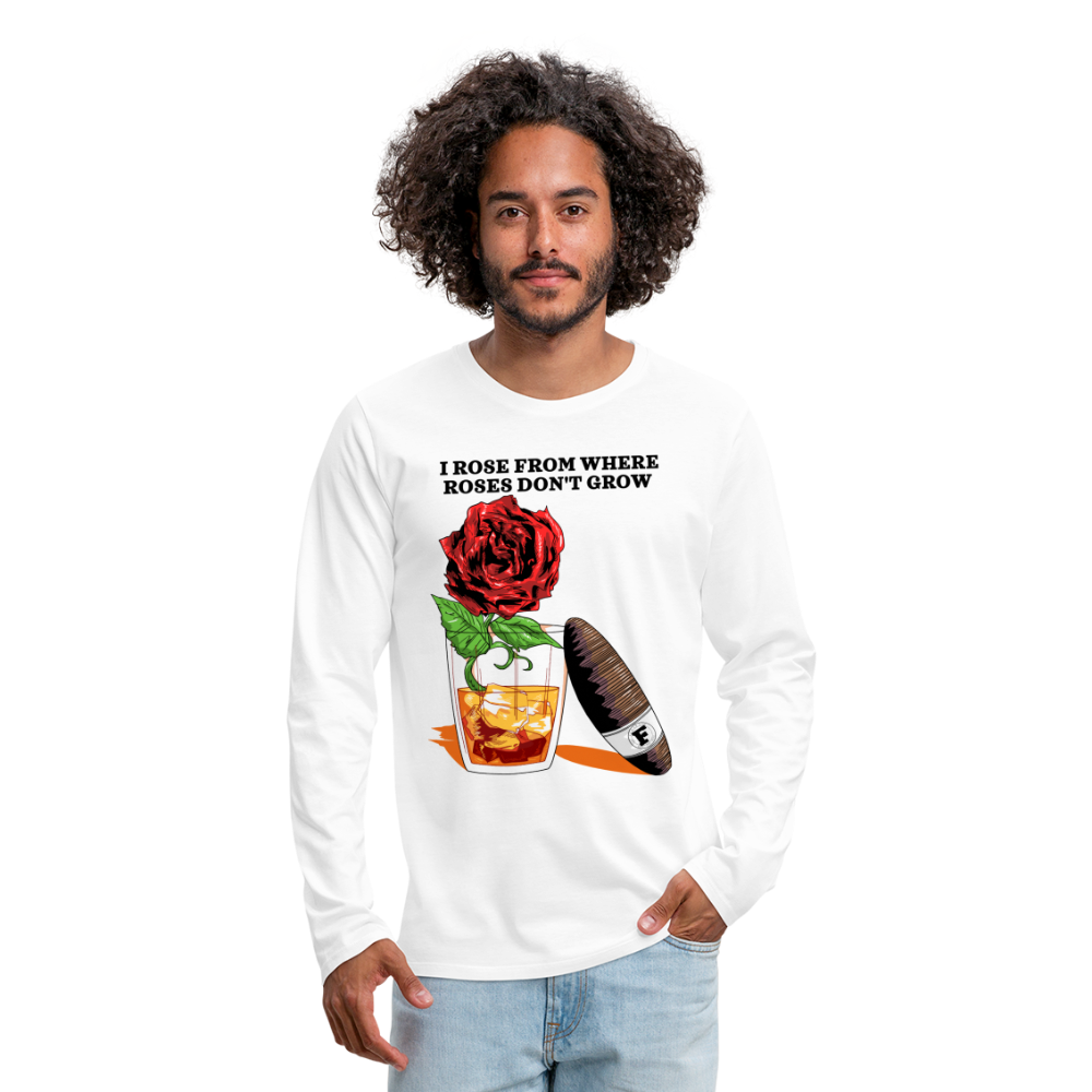 Whiskey Rose Long Sleeve T-Shirt - white