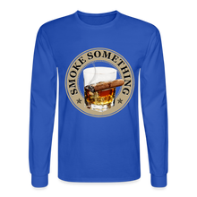 Load image into Gallery viewer, Smoke Something Men&#39;s Long Sleeve T-Shirt - royal blue