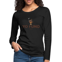 Load image into Gallery viewer, Yo Fumo Women&#39;s Premium Long Sleeve T-Shirt - black
