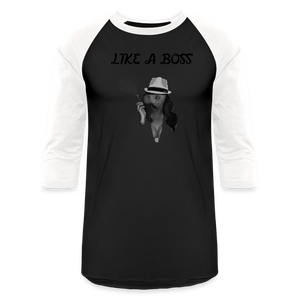 Like a Boss  Baseball T-Shirt - black/white