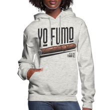Load image into Gallery viewer, Ladies Yo Fumo Hoodie - heather oatmeal