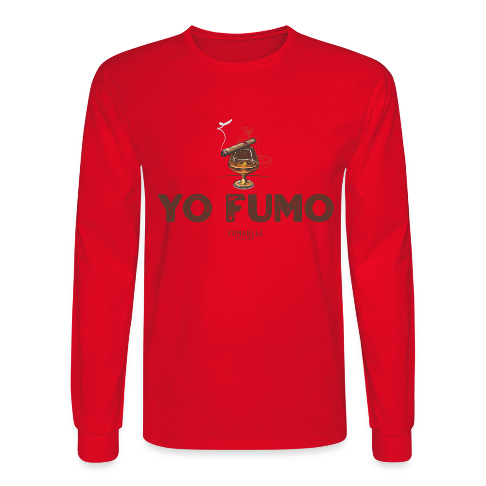 Yo Fumo Men's Long Sleeve T-Shirt - red