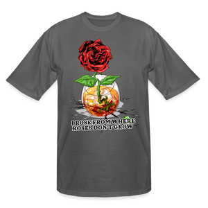Concrete Rose Tall T-Shirt - charcoal