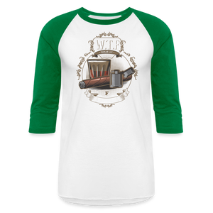 W.T.F. Baseball T-Shirt - white/kelly green