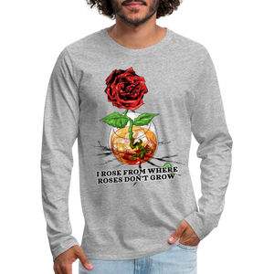 Concrete Rose Long Sleeve T-Shirt - heather gray