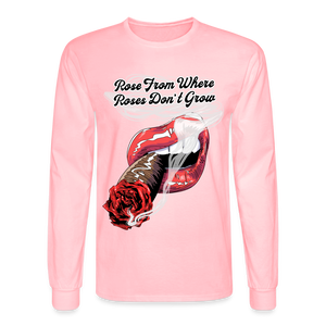 Smoking Rose Long Sleeve T-Shirt - pink