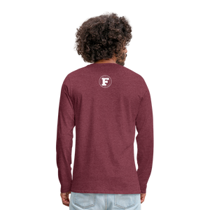 Concrete Rose Long Sleeve T-Shirt - heather burgundy