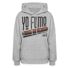Load image into Gallery viewer, Ladies Yo Fumo Hoodie - heather gray
