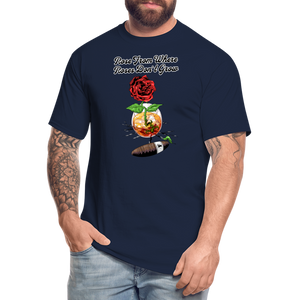 Concrete Rose Tall T-Shirt - navy