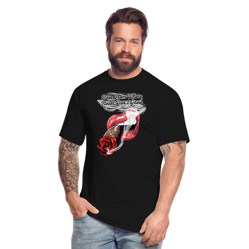 Smoking Rose Tall T-Shirt - black
