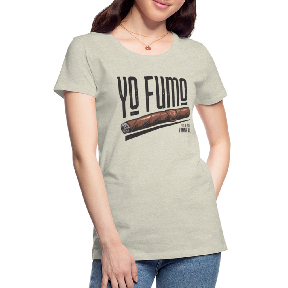 Ladies Yo Fumo T-Shirt - heather oatmeal