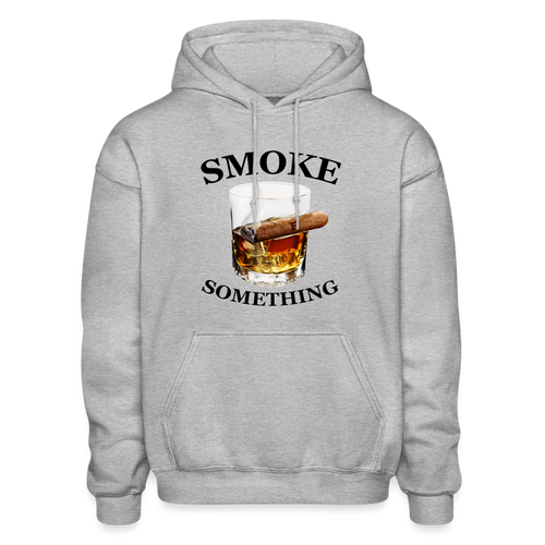 Smoke Something Hoodie - heather gray