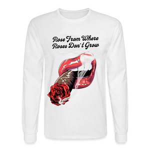 Smoking Rose Long Sleeve T-Shirt - white