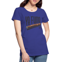 Load image into Gallery viewer, Ladies Yo Fumo T-Shirt - royal blue