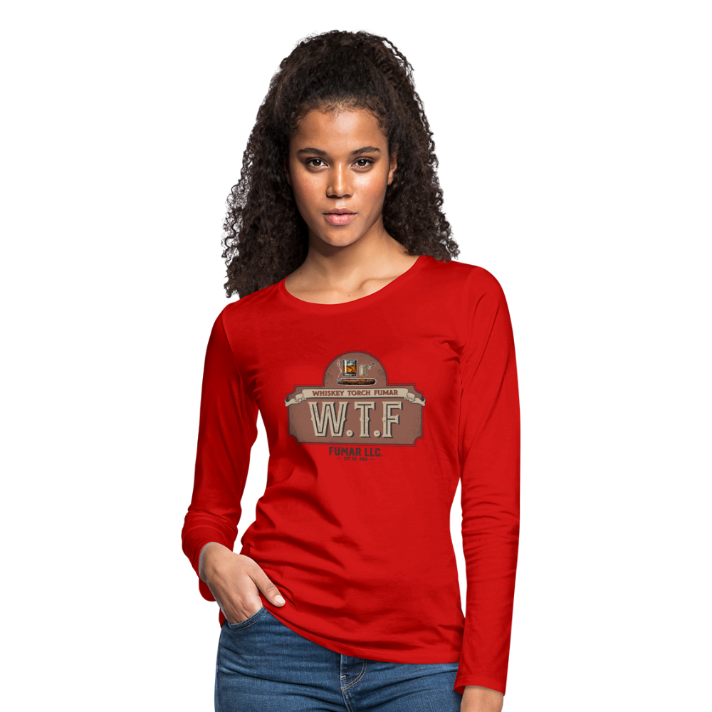 W.T.F Women's Premium Long Sleeve T-Shirt - red