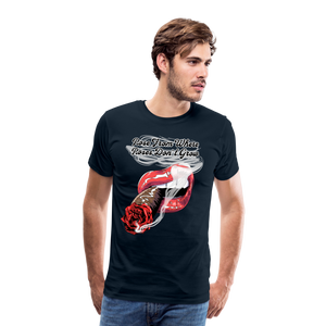 Smoking Rose T-Shirt - deep navy