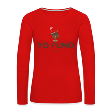 Load image into Gallery viewer, Yo Fumo Women&#39;s Premium Long Sleeve T-Shirt - red