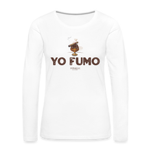 Load image into Gallery viewer, Yo Fumo Women&#39;s Premium Long Sleeve T-Shirt - white