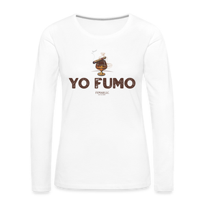 Yo Fumo Women's Premium Long Sleeve T-Shirt - white