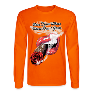 Smoking Rose Long Sleeve T-Shirt - orange