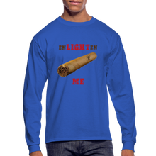 Load image into Gallery viewer, Enlighten Me Men&#39;s Long Sleeve T-Shirt - royal blue