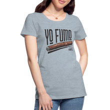 Load image into Gallery viewer, Ladies Yo Fumo T-Shirt - heather ice blue