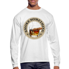 Load image into Gallery viewer, Smoke Something Men&#39;s Long Sleeve T-Shirt - white