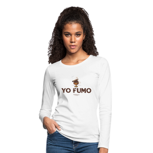 Yo Fumo Women's Premium Long Sleeve T-Shirt - white