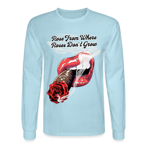 Smoking Rose Long Sleeve T-Shirt - powder blue